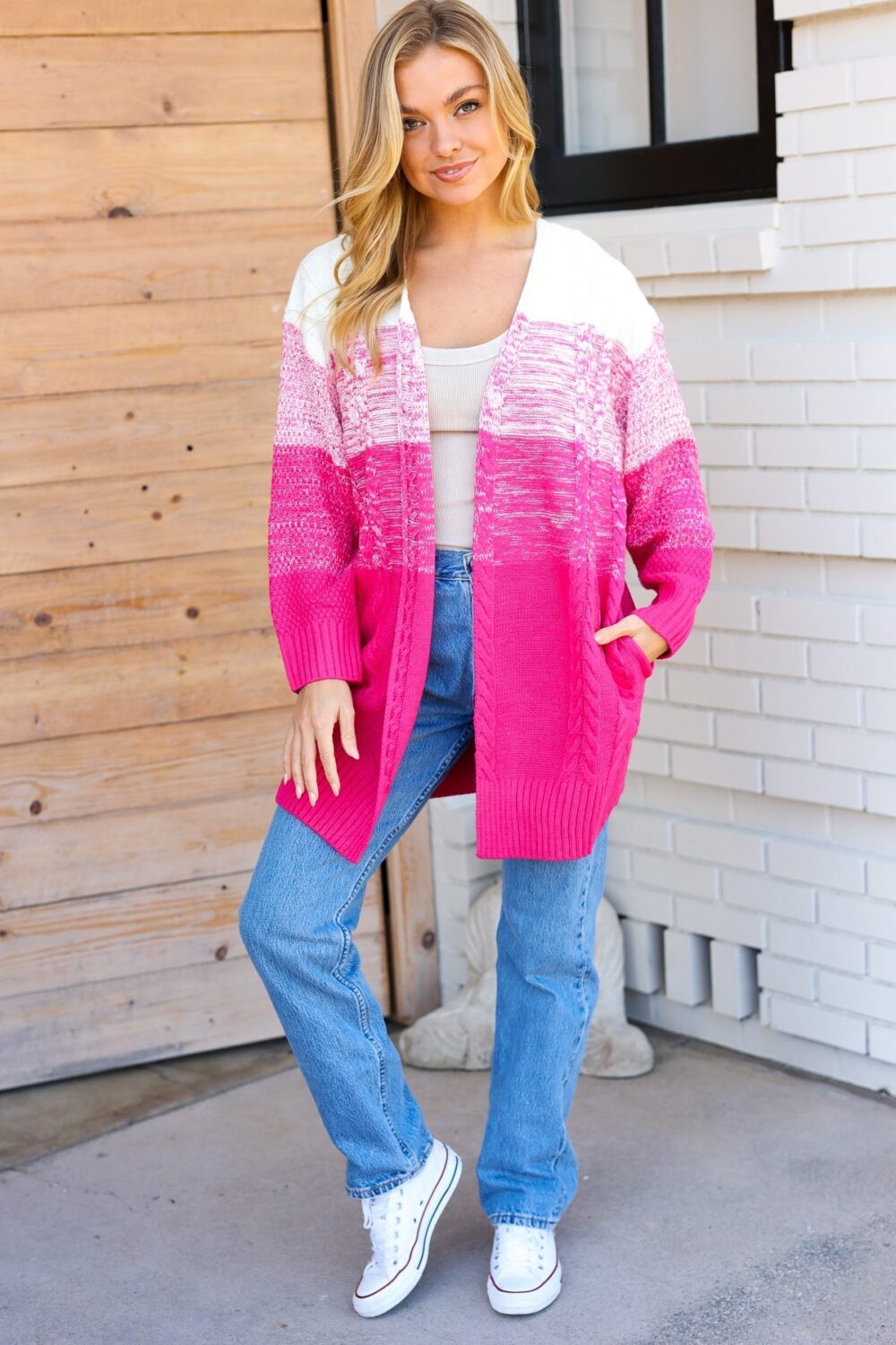 Slow Dance Fuchsia Ombre Cardigan - Image 7