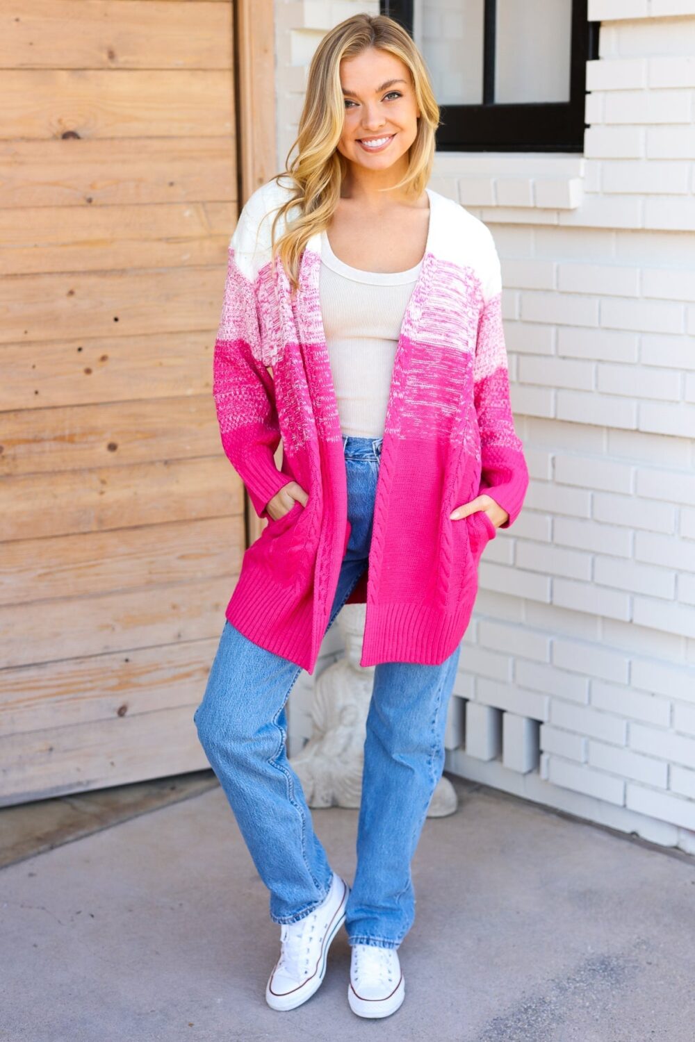 Slow Dance Fuchsia Ombre Cardigan - Image 8
